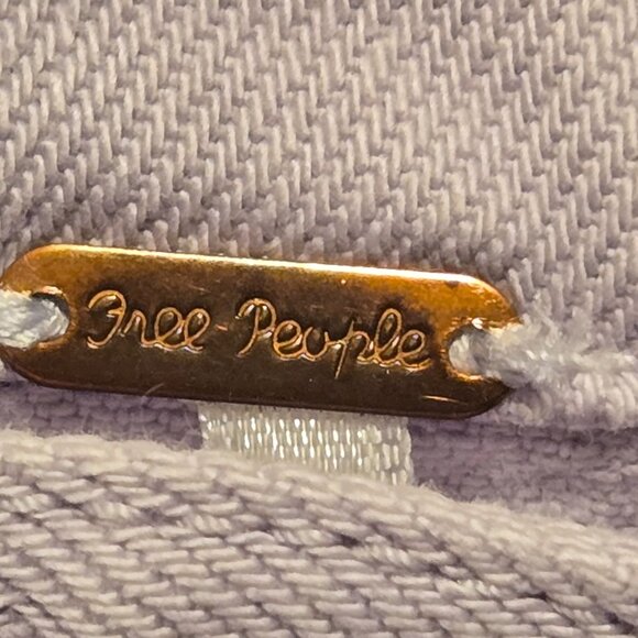 Free People 'Rumors' Lavender Denim Jacket Size L - Picture 4 of 5